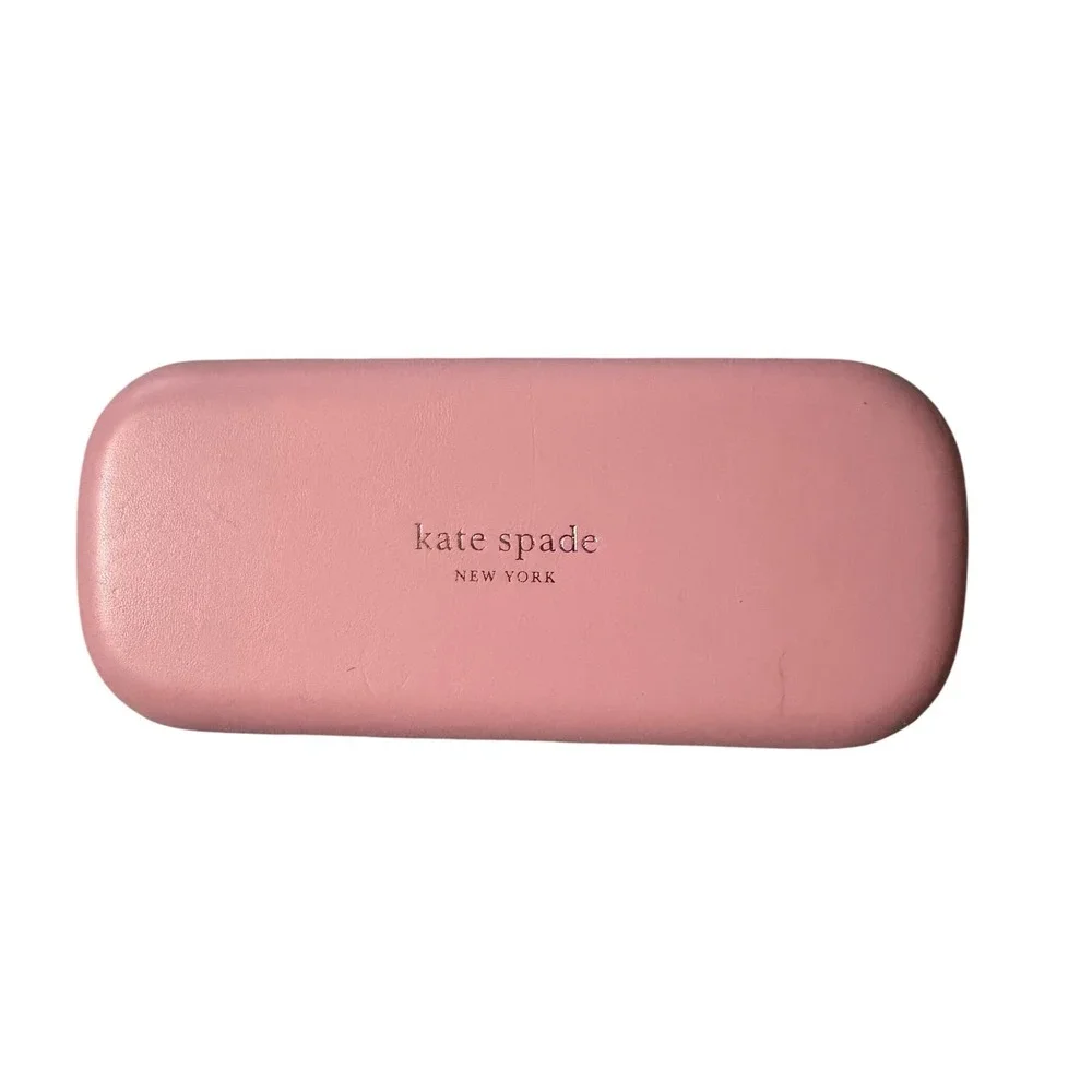 Kate Spade‎ Eyeglasses Case Womens OS Pink Green Good Hard Shell Clam Shell Case